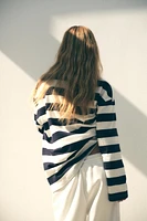 STRIPED HEAVY COTTON POLO SHIRT