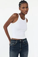 FLARED CROPPED HIGH WAIST TRF JEANS