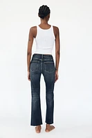 FLARED CROPPED HIGH WAIST TRF JEANS