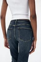 FLARED CROPPED HIGH WAIST TRF JEANS