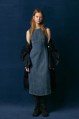 TRF DENIM MIDI DRESS