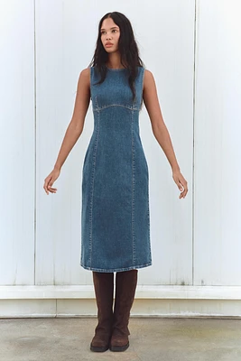 TRF DENIM MIDI DRESS