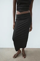 STRETCH MIDI SKIRT