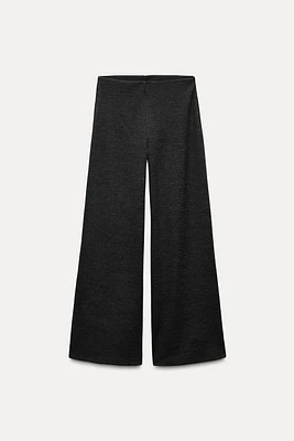 WIDE LEG SOFT PIQUÉ PANTS