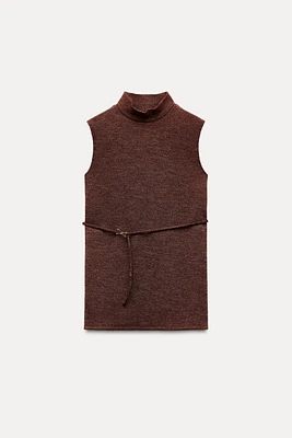 SOFT PIQUÉ MOCK NECK TOP