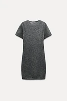 METAL APPLIQUE KNIT DRESS