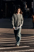 CABLE KNIT SWEATER