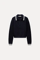 KNIT POLO SWEATER