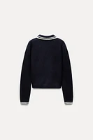 KNIT POLO SWEATER