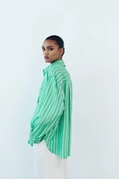 OVERSIZE STRIPED POPLIN SHIRT