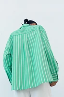 OVERSIZE STRIPED POPLIN SHIRT