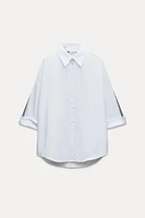 SIDE STRIPE POPLIN SHIRT