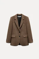 WOOL BLEND CHECKERED BLAZER ZW COLLECTION