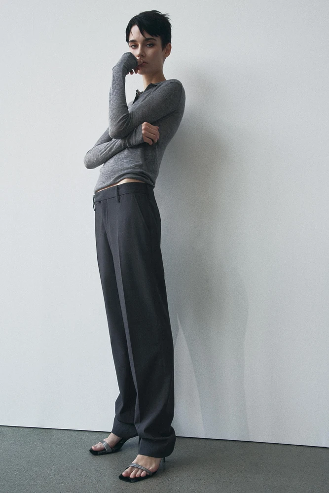 LOW RISE STRAIGHT LEG PANTS ZW COLLECTION