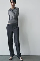 LOW RISE STRAIGHT LEG PANTS ZW COLLECTION