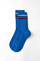 METALLIC THREAD STRIPED SOCKS