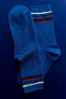 METALLIC THREAD STRIPED SOCKS