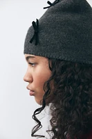 BOW KNIT BEANIE