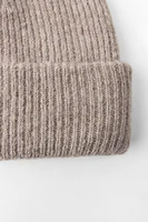 TURNED-UP KNIT BEANIE