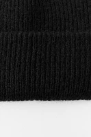 TURNED-UP KNIT BEANIE