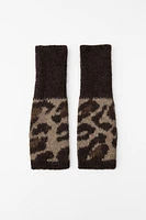 ANIMAL PRINT KNIT GLOVES