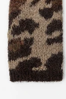 ANIMAL PRINT KNIT GLOVES