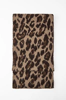 ANIMAL PRINT KNIT SCARF