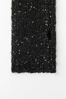 SEQUINED KNIT FINGERLESS GLOVES