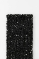 SEQUINED KNIT FINGERLESS GLOVES