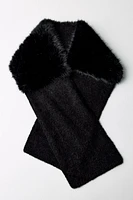 FAUX FUR KNIT STOLE