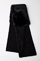 FAUX FUR KNIT STOLE