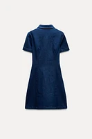 Z1975 PLEATED DENIM MINI DRESS