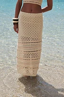 CROCHET MIDI SKIRT WITH BEADS