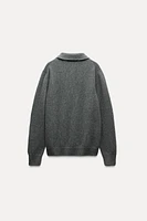 CASHMERE POLO SWEATER