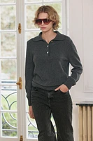 CASHMERE POLO SWEATER