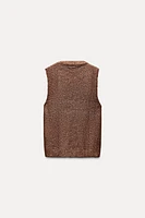 FOIL KNIT VEST TOP