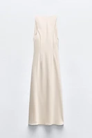 SATIN EFFECT MIDI DRESS