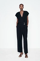 LONG BELTED JUMPSUIT