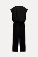 LONG BELTED JUMPSUIT