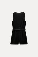 BELTED SHORT JUMPSUIT