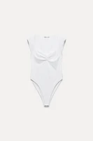 POLYAMIDE RUCHED BODYSUIT