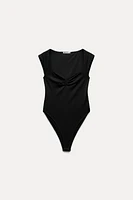 POLYAMIDE RUCHED BODYSUIT