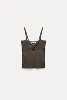 BASIC KNIT LINEN BLEND TOP