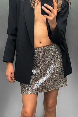 SEQUIN MINI SKIRT