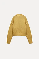 PRONOUNCED SEAM KNIT SWEATER