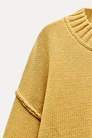 PRONOUNCED SEAM KNIT SWEATER