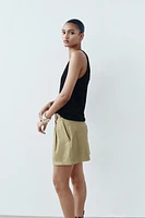 BASIC KNIT LINEN BLEND TANK TOP