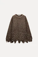 SEQUINED KNIT SWEATER