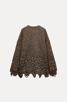 SEQUINED KNIT SWEATER