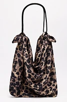 SATIN EFFECT ANIMAL PRINT BAG